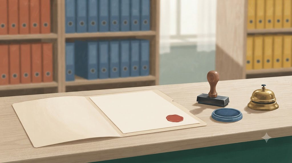 결정문을 받는 창구
