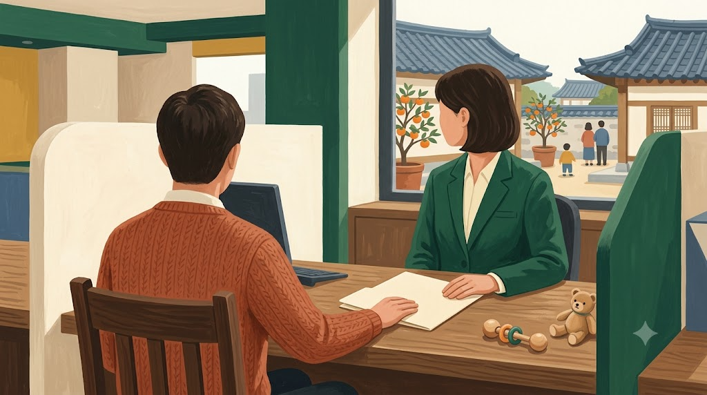 은행에서 조건변경을 신청하는 자리