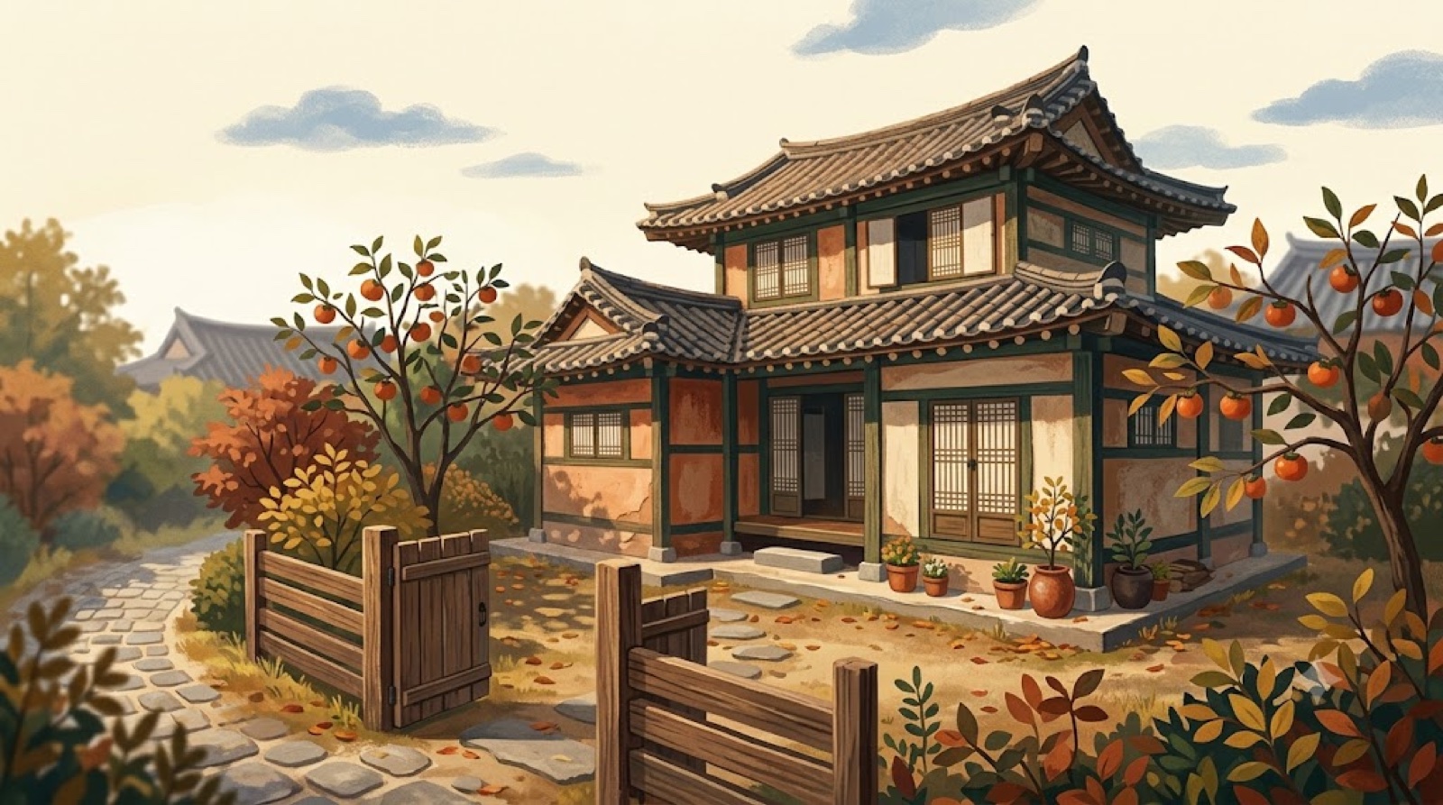 가을 마당의 오래된 집 — 상속주택은 주택 수에서 빠질 수 있습니다